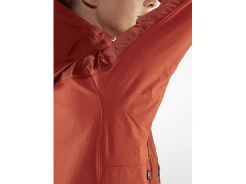Куртка FJALLRAVEN Abisko Lite Trekking Jacket W, cabin red/rowan red